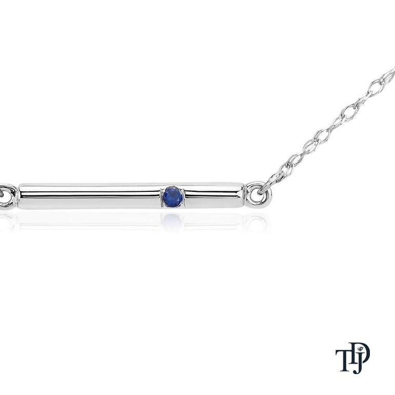 Blue Sapphire Bar Pendant