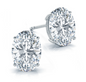 Four Prong Classic Oval Cut Diamond Stud Earrings