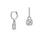 Cushion Cut Halo Diamond Dangle Earrings