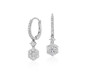 Floral Drop Diamond Dangle Earrings
