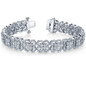 5.50ctw Flower Petal Design Round Diamond Bracelet