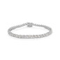 Leaning Style Marquise Diamond Tennis Bracelet White Gold