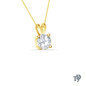 Four Prong V Bail Solitaire Round Diamond Pendant Necklace