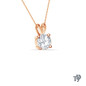 Four Prong V Bail Solitaire Round Diamond Pendant Necklace