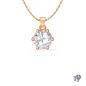 Six Prong Single Bail Solitaire Cushion Diamond Pendant Necklace