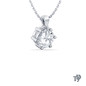 Six Prong Single Bail Solitaire Cushion Diamond Pendant Necklace