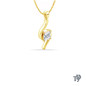 Spiral Shaped Solitaire Round Diamond Pendant Necklace