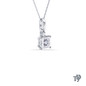 Solitaire Princess Diamond Dangle Pendant Necklace