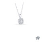 Single Halo Style Round Diamond Solitaire Pendant Necklace