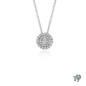 Double Halo Solitaire Round Diamond Pendant Necklace