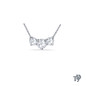 Three Stone Round Diamond Solitaire Pendant Necklace