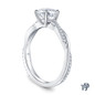 White Gold Twisted Vine Diamond Engagement Ring with Center Diamond Side View