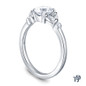 14K White Gold Nature Inspired Leave Design Marquise and Round Side Stones Engagement Ring 0.25ct Center Diamond Side View