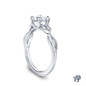 14K White Gold Interwine Budding Style Nature Inspired Solitaire Ring Semi Mount Side View