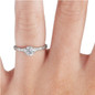 14K White Gold A Truly Vintage Hand Engraved Milgrain Engagement Setting Semi Mount Finger View