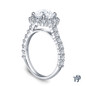 Lotus Flower Halo Style Engagement Ring Semi Mount