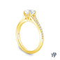 14K Yellow Gold A Vintage Milgrain Style Diamond Engagement Ring Semi Mount Side View