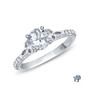 14K White Gold Love Knot With Side Accents Ring Semi Mount Top View