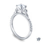 14K White Gold Love Knot With Side Accents Ring Semi Mount Side View