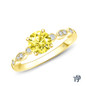 14K Yellow Gold A Marquise Style Setting With Detailed Milgrain Yellow Sapphire Top View