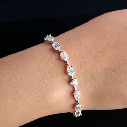 Dainty Fancy Shape Diamond Bracelet