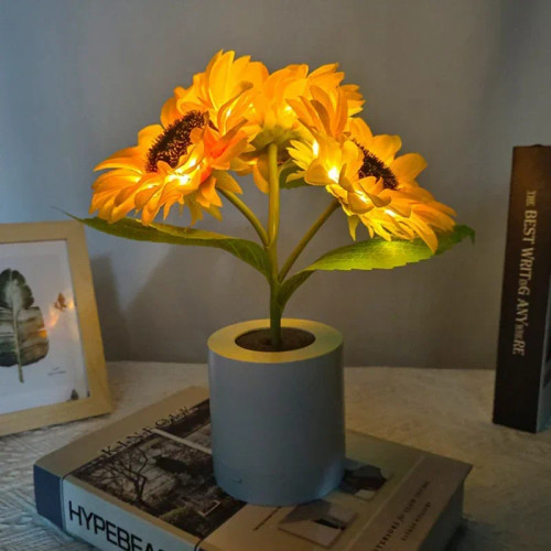 3 LED Night Light Rechargeable Sunflower Lights Interior Lighting Bedroom Bedside Desktop Decoration Table Lamp Night Lamps 3 LED Night Light Rechargeable Sunflower Lights Interior Lighting Bedroom Bedside Desktop Decoration Table Lamp Night Lamps