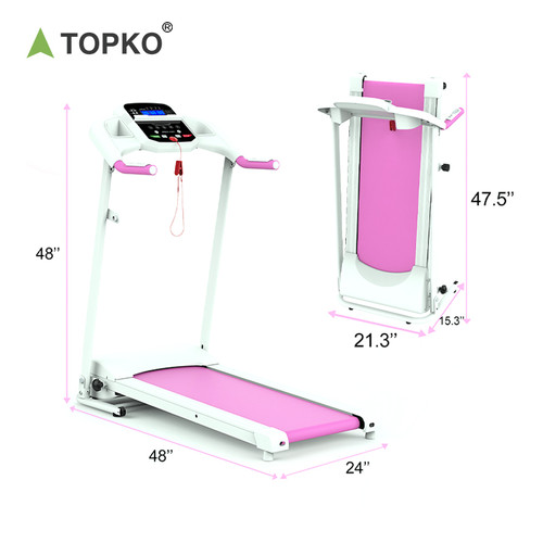 TOPKO Light Commercial Aerobic Foldable Treadmill Electric Motorized Running Machine for Gym Home Treadmill TOPKO Light Commercial Aerobic Foldable Treadmill Electric Motorized Running Machine for Gym Home Treadmill