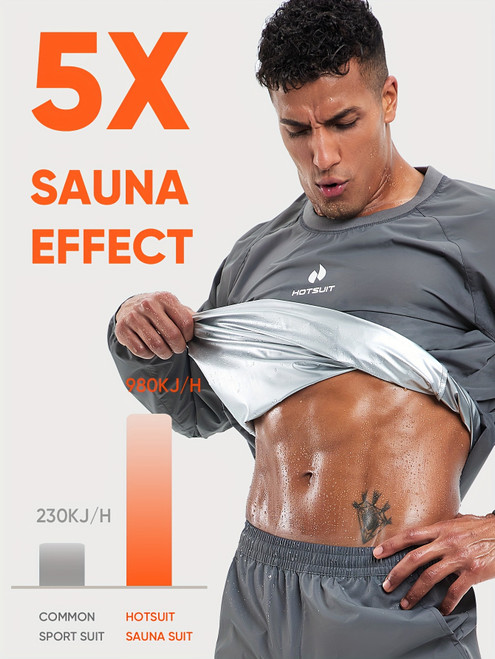 HOTSUIT Men's Heavy-Duty Anti-Rip Sauna Suit Gym Shirt - Quick-Dry Workout Jacket, Non-Sticky Sweat Suit for Boxing, Weight Loss, Sauna & Steam Room - Athletic Training Apparel (Black), Gym Gear, Boxing Attire, Sleek Sporty Look, Durable Sportswear HOTSUIT Men's Heavy-Duty Anti-Rip Sauna Suit Gym Shirt - Quick-Dry Workout Jacket, Non-Sticky Sweat Suit for Boxing, Weight Loss, Sauna & Steam Room - Athletic Training Apparel (Black), Gym Gear, Boxing Attire, Sleek Sporty Look, Durable Sportswear