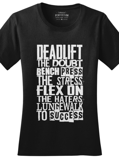 Gym Mantra Fitness Graphic Tees for Women - Novelty Gym Shirt - Workout Gym Graphic T Shirts - Motivational Gifts, Gym Lovers Gym Mantra Fitness Graphic Tees for Women - Novelty Gym Shirt - Workout Gym Graphic T Shirts - Motivational Gifts, Gym Lovers