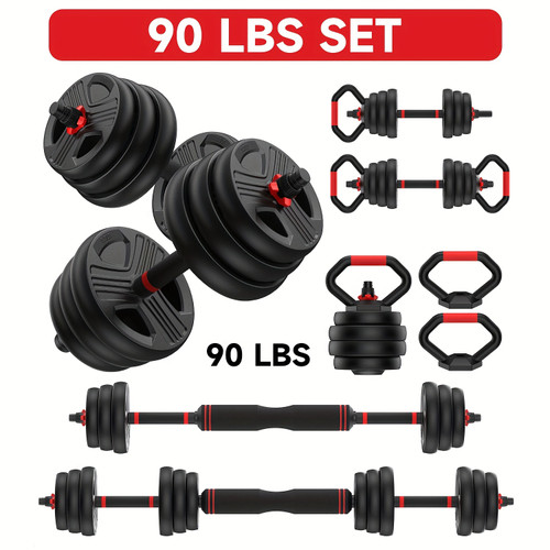 6-in-1 Adjustable Dumbbell Set | 20/35/55/70/90LBs | Free Weights for Home Gym, Strength Training, and Bodybuilding | Multi-Purpose Fitness Equipment for Men & Women | Convertible into Dumbbells, Barbells, Kettlebells, and Push-Up Bars | Perfect Gift 6-in-1 Adjustable Dumbbell Set | 20/35/55/70/90LBs | Free Weights for Home Gym, Strength Training, and Bodybuilding | Multi-Purpose Fitness Equipment for Men & Women | Convertible into Dumbbells, Barbells, Kettlebells, and Push-Up Bars | Perfect Gift