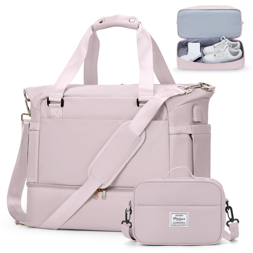 Gym Bag for Women, Large Travel Duffel Bag, Weekender Overnight Bag with Wet Pocket and Shoes Compartment for Travel, Gym, Yoga Gym Bag for Women, Large Travel Duffel Bag, Weekender Overnight Bag with Wet Pocket and Shoes Compartment for Travel, Gym, Yoga