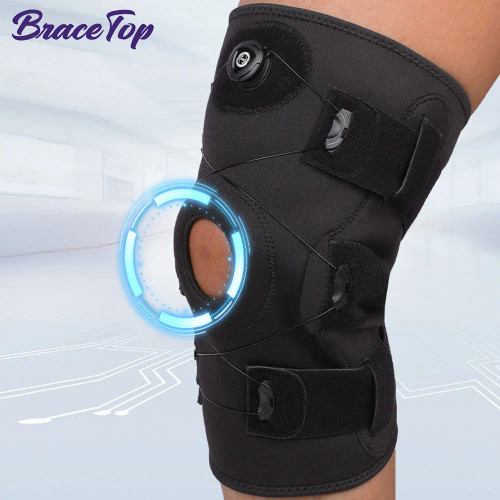 Hinged Knee Brace - Relieves ACL, MCL,Meniscus Tear,Arthritis, Tendon Pain, Open Patella Design with Dual Metal Side Stabilizers Hinged Knee Brace - Relieves ACL, MCL,Meniscus Tear,Arthritis, Tendon Pain, Open Patella Design with Dual Metal Side Stabilizers
