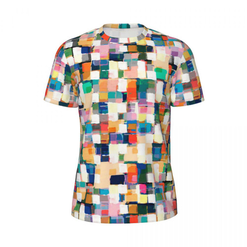 Sports T Shirt For Male Abstract Print T-Shirts Harajuku Modern Colorful Paint Beach Tee Shirt O Neck Streetwear Design Clothes Sports T Shirt For Male Abstract Print T-Shirts Harajuku Modern Colorful Paint Beach Tee Shirt O Neck Streetwear Design Clothes