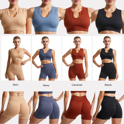 Gym Set Workout Clothes for Women Seamless Leggings Sports Bra Yoga Set Female Clothing High Waist Shorts Women Tracksuit Gym Set Workout Clothes for Women Seamless Leggings Sports Bra Yoga Set Female Clothing High Waist Shorts Women Tracksuit