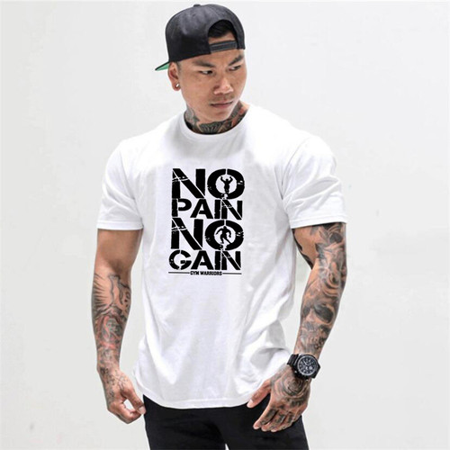 Gyms Clothing Bodybuilding Fitness Men T Shirt Workout NO PAIN NO GAIN cotton Short Sleeve TShirt sportswear tee shirt homme Gyms Clothing Bodybuilding Fitness Men T Shirt Workout NO PAIN NO GAIN cotton Short Sleeve TShirt sportswear tee shirt homme