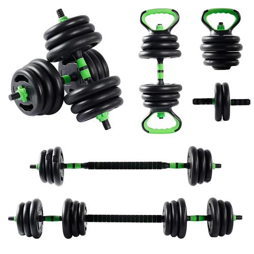 Adjustable 10/40kg Home Fitness Dumbbells Kit 1 Pair Barbell in Rubber Material for Men