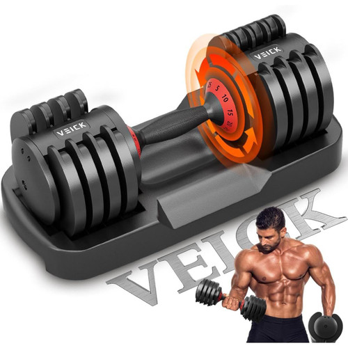 25LB 5-in-1 Single Adjustable Free Dumbbell with Anti-Slip Metal Handle Full-Body Home Gym Workouts Dumbbells Workout Equipment 25LB 5-in-1 Single Adjustable Free Dumbbell with Anti-Slip Metal Handle Full-Body Home Gym Workouts Dumbbells Workout Equipment