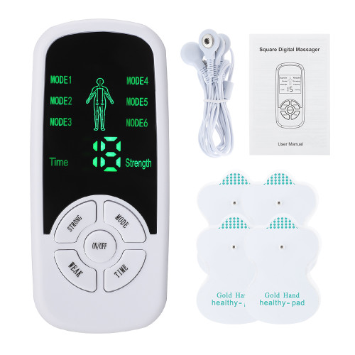 Muscle Electrostimulator EMS TENS Massager Machine 6 Modes Meridian Physiotherapy Pulse 4 Electrode Patch Body Massager Relax Muscle Electrostimulator EMS TENS Massager Machine 6 Modes Meridian Physiotherapy Pulse 4 Electrode Patch Body Massager Relax