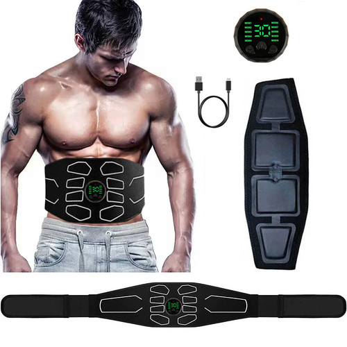EMS Abdominal Toning Belt Electric Muscle Stimulation Muscle Toner Portable Fitness Massager Waist Trainer Body Slimming Shaping EMS Abdominal Toning Belt Electric Muscle Stimulation Muscle Toner Portable Fitness Massager Waist Trainer Body Slimming Shaping