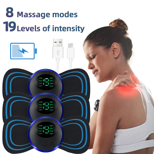 Electric Neck Massager EMS Muscle Massage Stimulator Low Frequency Instrument Back Cervical Calf Patches Pain Joints Mini Device Electric Neck Massager EMS Muscle Massage Stimulator Low Frequency Instrument Back Cervical Calf Patches Pain Joints Mini Device