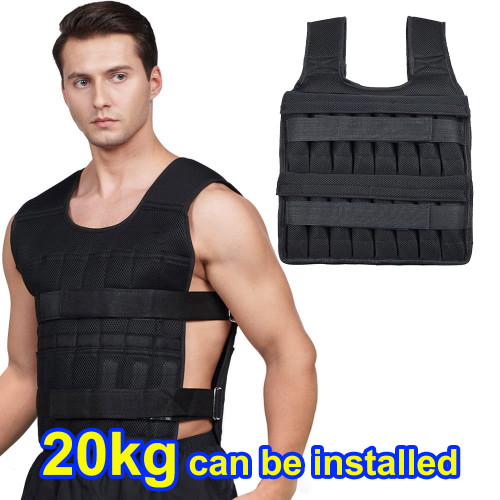 Adjustable Workout Weighted Vest,20KG Training Fitness Weighted Jacket,for Strength Endurance Running,Not Included Steel Plate Adjustable Workout Weighted Vest,20KG Training Fitness Weighted Jacket,for Strength Endurance Running,Not Included Steel Plate
