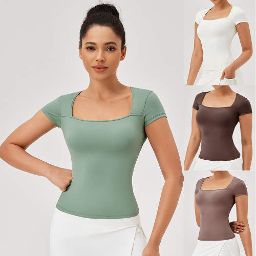 Yoga Tops Women Gym Training Sport Tops Quick-Dry Yoga Shirts Short-sleeved Outdoor Running Fitness Casual Sports T-shirt Yoga Tops Women Gym Training Sport Tops Quick-Dry Yoga Shirts Short-sleeved Outdoor Running Fitness Casual Sports T-shirt