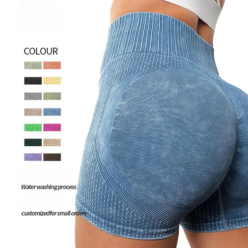 Yoga Shorts with High Waist and Sexy Lifting Buttocks Fitness Shorts for Running and Sports Tight Fitting Three Quarter Pants Yoga Shorts with High Waist and Sexy Lifting Buttocks Fitness Shorts for Running and Sports Tight Fitting Three Quarter Pants