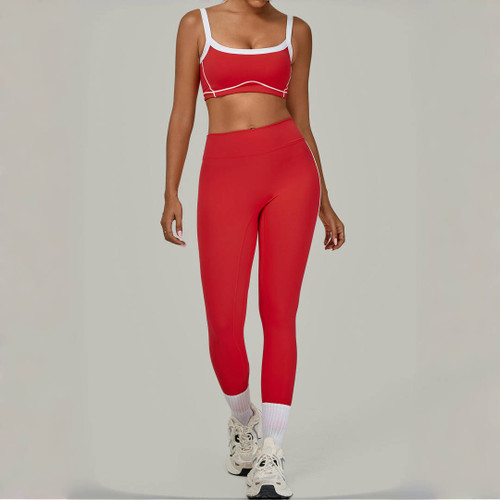 Yoga Suit Sports Fitness High Waist Peach Hip Tight Removable Padding Sports Bra Outfit Running Workout Clothes Gym Leggings Set Yoga Suit Sports Fitness High Waist Peach Hip Tight Removable Padding Sports Bra Outfit Running Workout Clothes Gym Leggings Set
