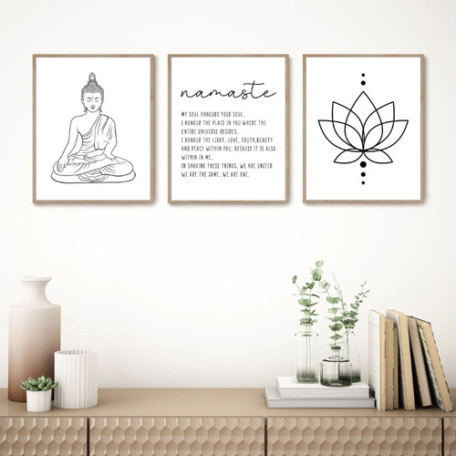 Yoga Wall Art Print Buddha Lotus Line Art Meditation Zen Poster Canvas Painting Abstract Wall Art Picture Yoga Room Decor Yoga Wall Art Print Buddha Lotus Line Art Meditation Zen Poster Canvas Painting Abstract Wall Art Picture Yoga Room Decor