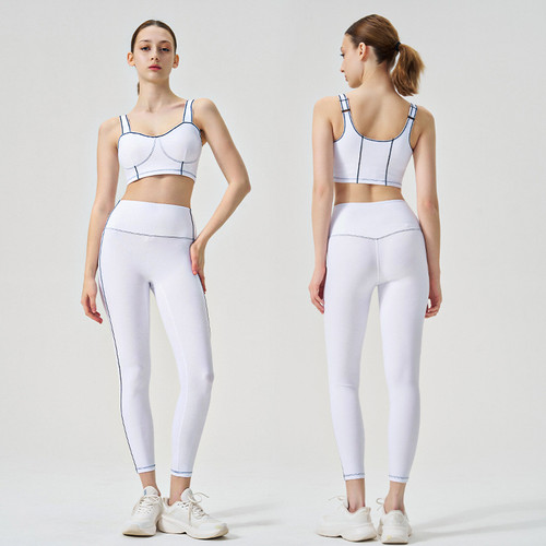 Yoga Set High-end Sports Solid Color High Elastic Tight High-intensity Sports Suit Fitness Clothes Women Gym Set Women Yoga Set High-end Sports Solid Color High Elastic Tight High-intensity Sports Suit Fitness Clothes Women Gym Set Women