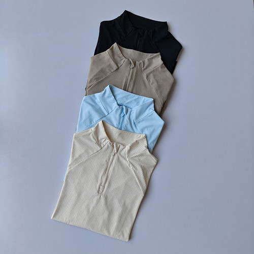 Autumn/Winter Yoga Tops for Women - Long Sleeve, Stand Collar, Half-Zip, Slim Fit, Breathable T-Shirt for Fitness Autumn/Winter Yoga Tops for Women - Long Sleeve, Stand Collar, Half-Zip, Slim Fit, Breathable T-Shirt for Fitness
