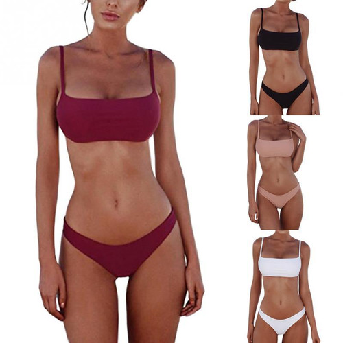 Brazilian Bikini 2022 Bathing Suit Women Swimsuit Plus Size Solid Swimwear Sexy Bandeau Bikini Set Push Up Maillot De Bain Femme Brazilian Bikini 2022 Bathing Suit Women Swimsuit Plus Size Solid Swimwear Sexy Bandeau Bikini Set Push Up Maillot De Bain Femme