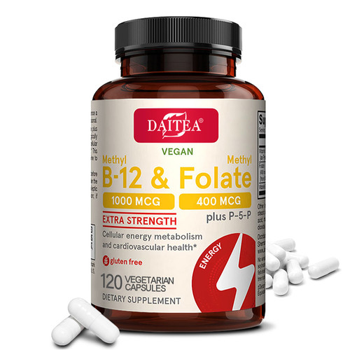 Folic Acid Supplement - Contains Vitamin B6, B12, Promotes Heart Health, Nervous System Health, Energy, and Immunity Folic Acid Supplement - Contains Vitamin B6, B12, Promotes Heart Health, Nervous System Health, Energy, and Immunity