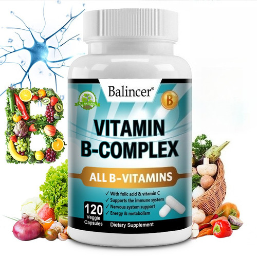 Vitamin B Complex Supplement, Containing Folic Acid and Vitamin C, Supports Energy, Immune Health, Antioxidant Supplement Vitamin B Complex Supplement, Containing Folic Acid and Vitamin C, Supports Energy, Immune Health, Antioxidant Supplement